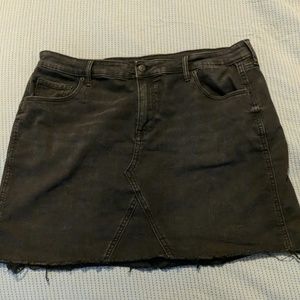 Black Denim Skirt